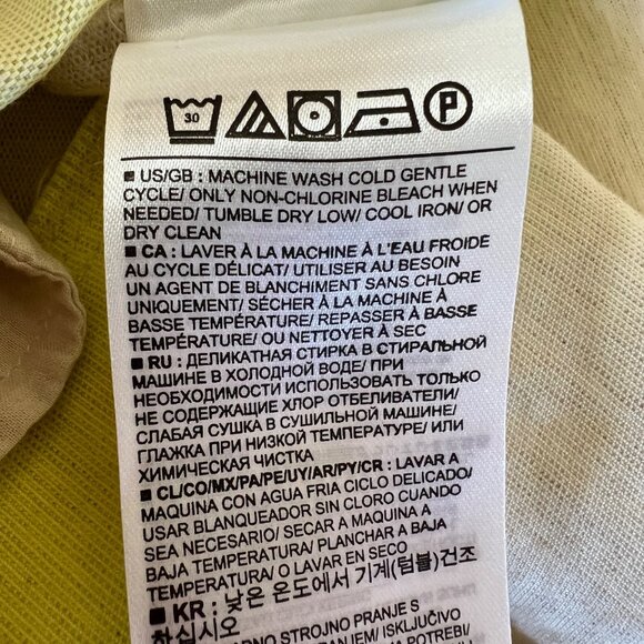 Gap Linen Blend Sleeveless A-Line Dress Size 0 Beige Yellow Colorblock - Picture 8 of 9